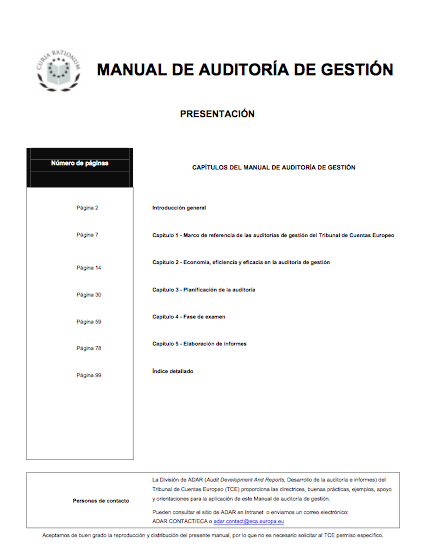 Manual de auditoría de gestión del TCEu 